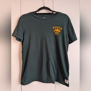Roots Womens Short Sleeve Tee in Dark Green